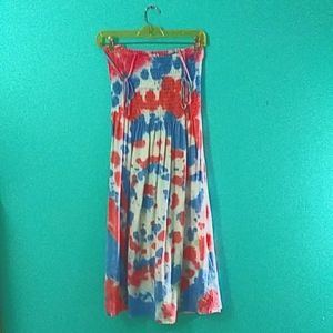 Hand dyed spaghetti strap maxi dress